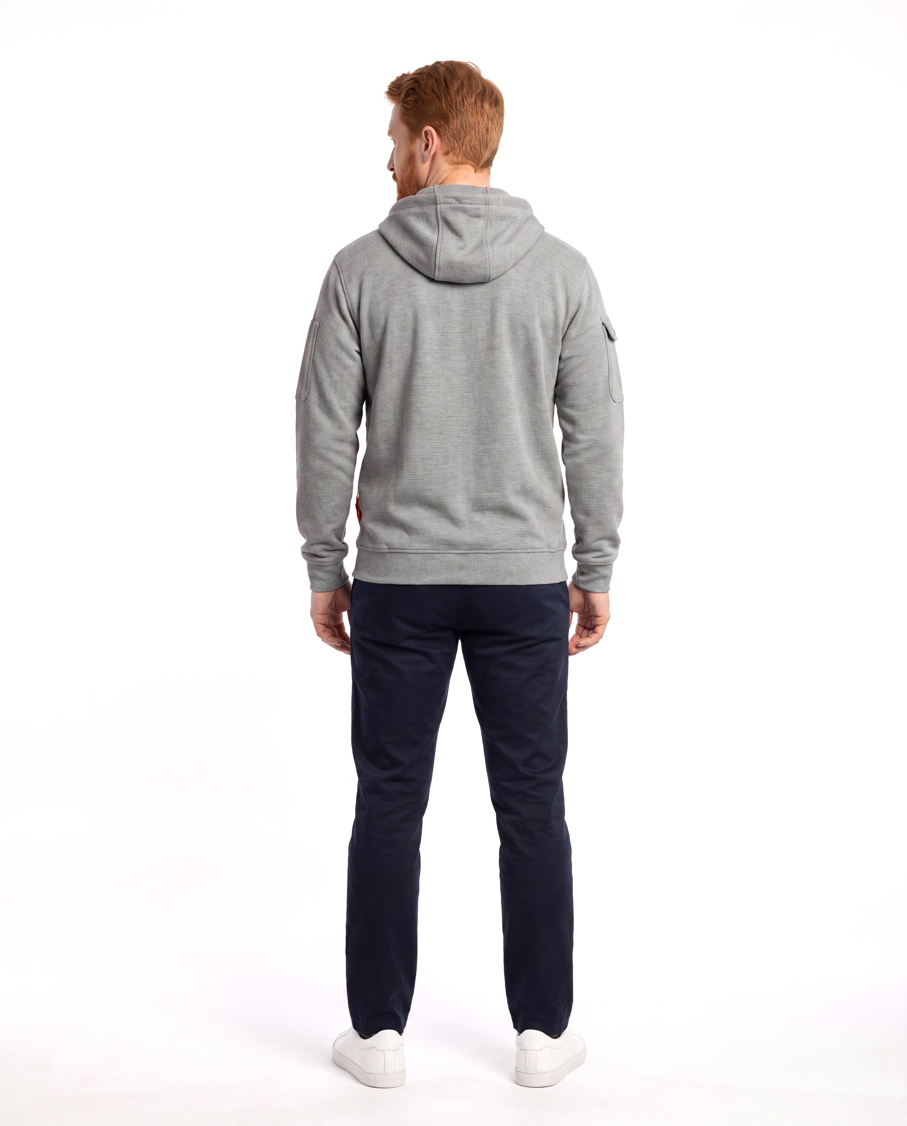 Men's Cotton Hoodie with Drawstring Hood