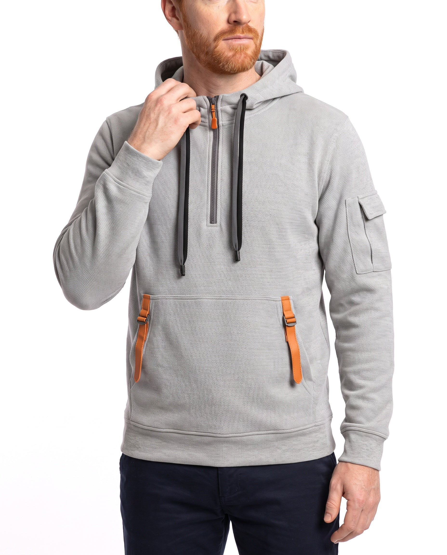 Men's Cotton Hoodie with Drawstring Hood