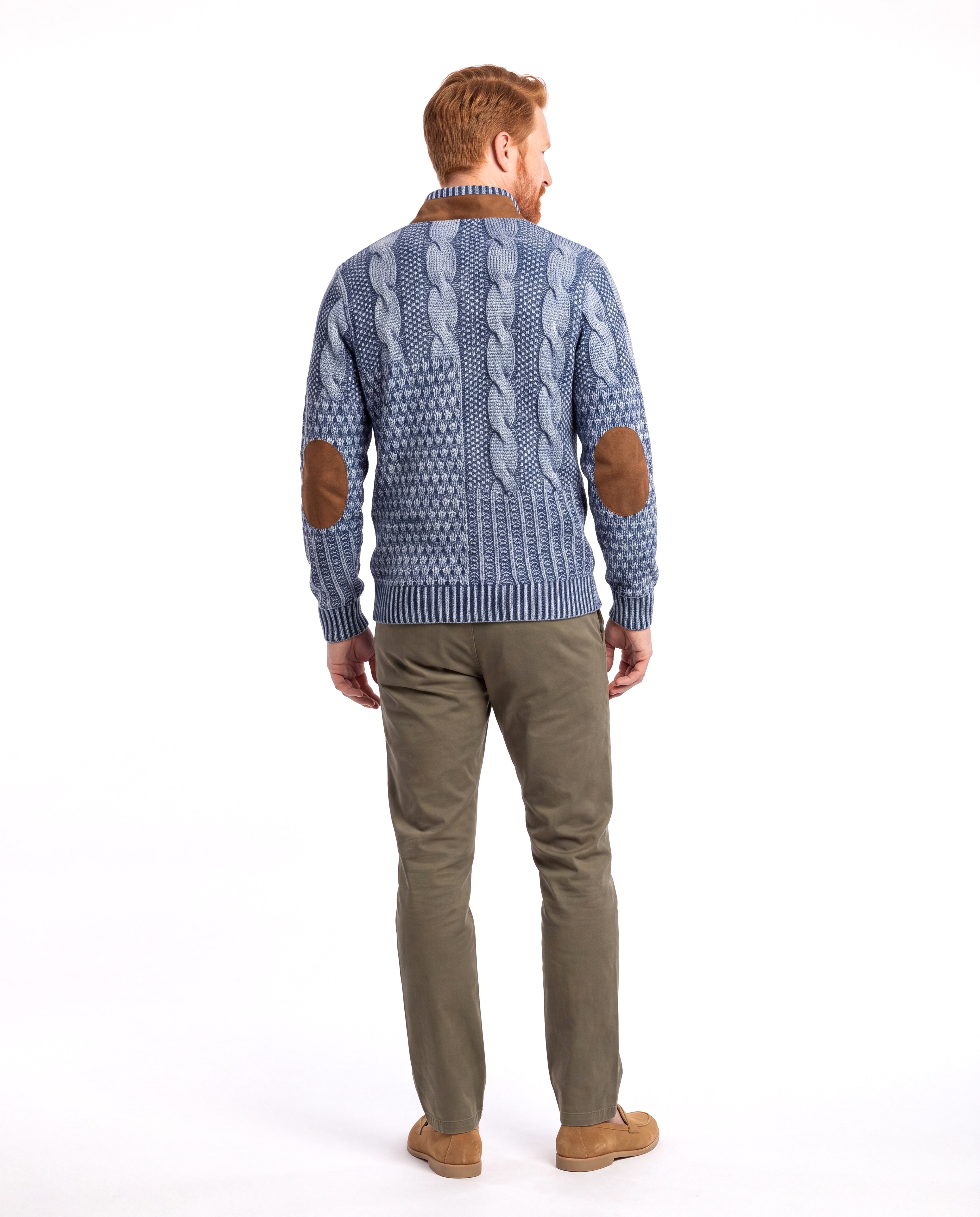 Men's Knit Sweater with Subtle Pattern