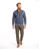 Men's Knit Sweater with Subtle Pattern