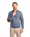 Men's Fine-Knit Sweater with Half-Zip Collar