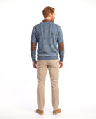 Men's Fine-Knit Sweater with Half-Zip Collar