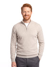 Men's Fine-Knit Sweater with Half-Zip
