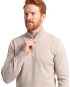 Men's Fine-Knit Sweater with Half-Zip