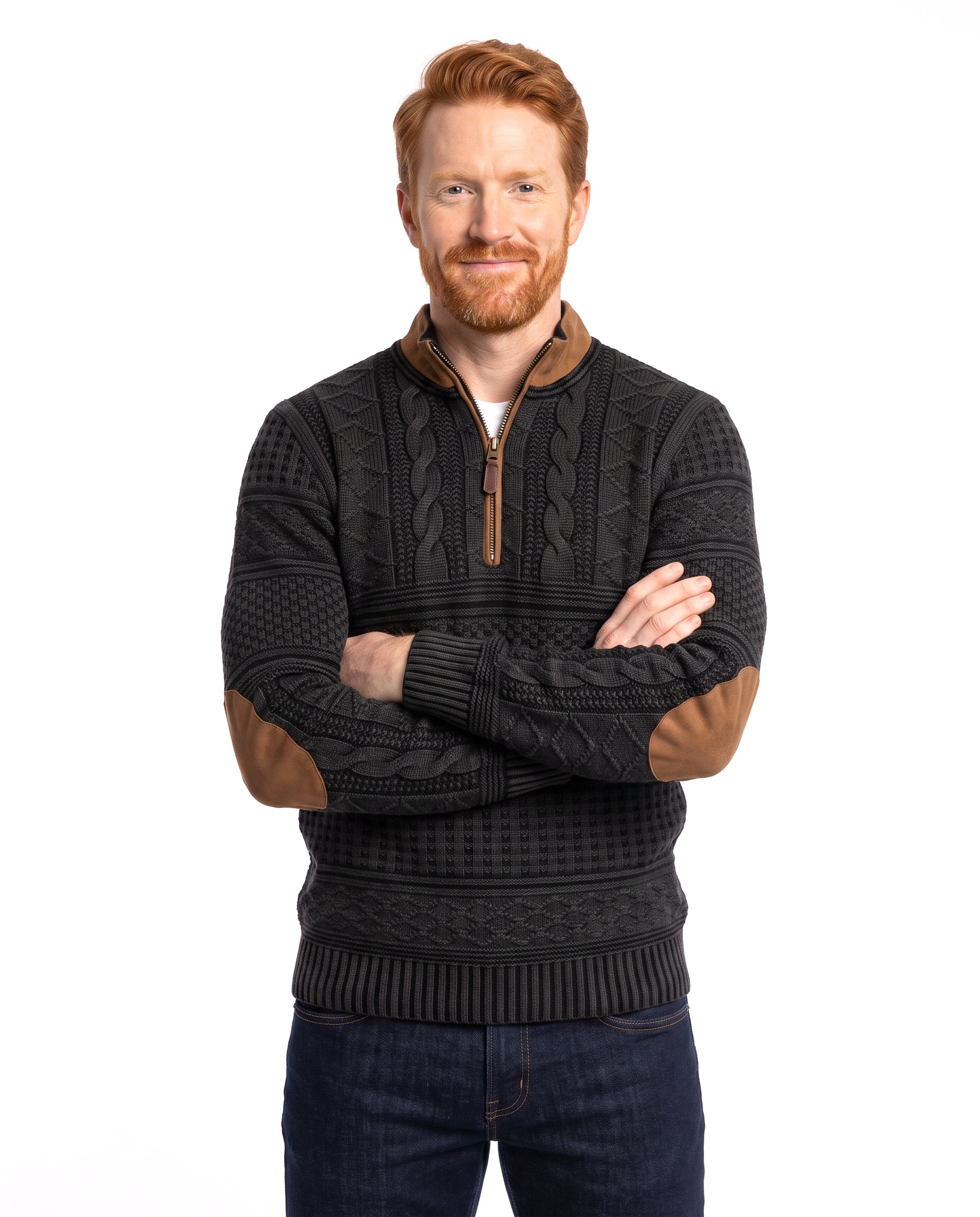 Men's Knit Sweater with Vintage Look