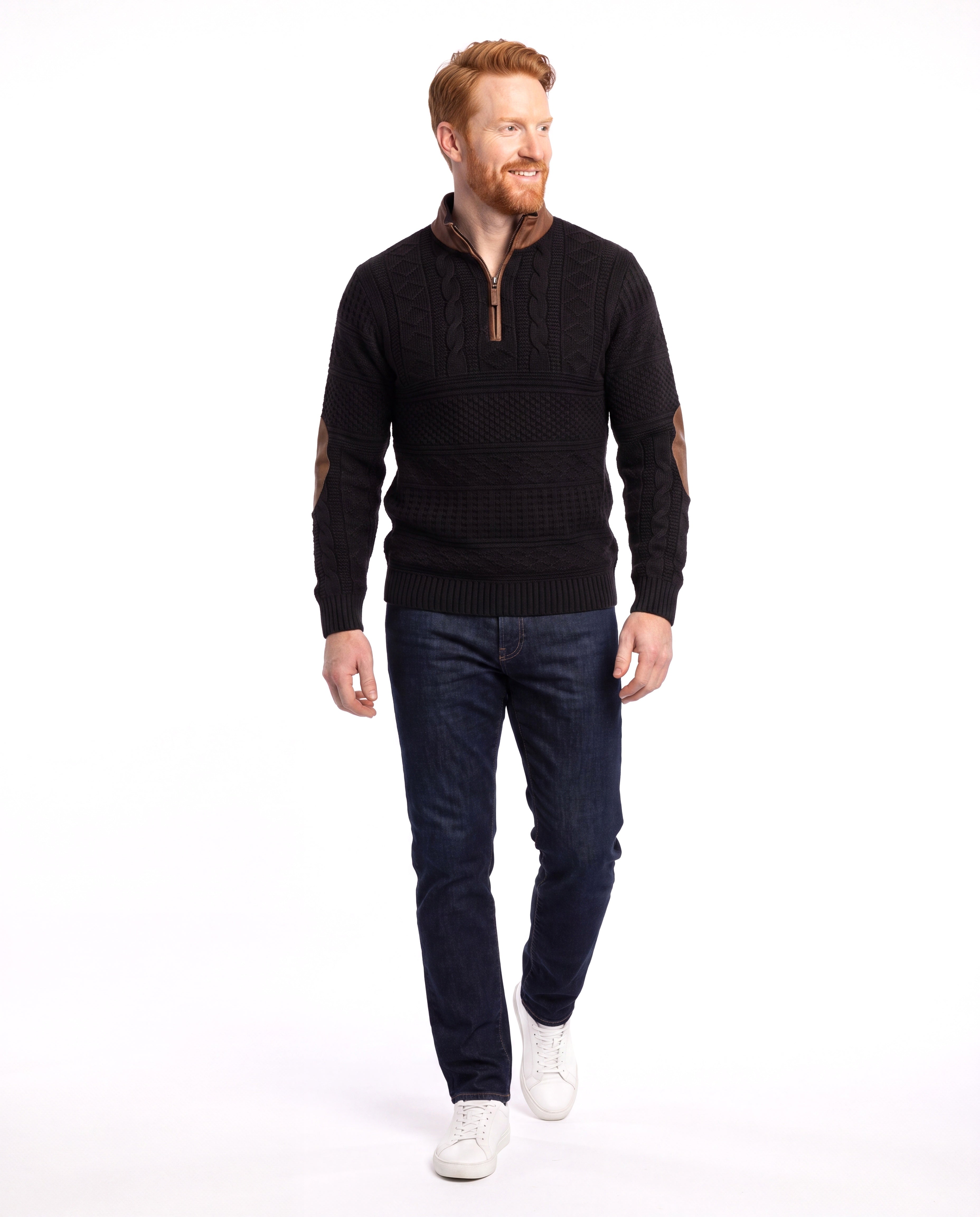 Men's Knit Sweater with Vintage Look
