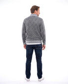 Men's Knit Vest with Collar Closure
