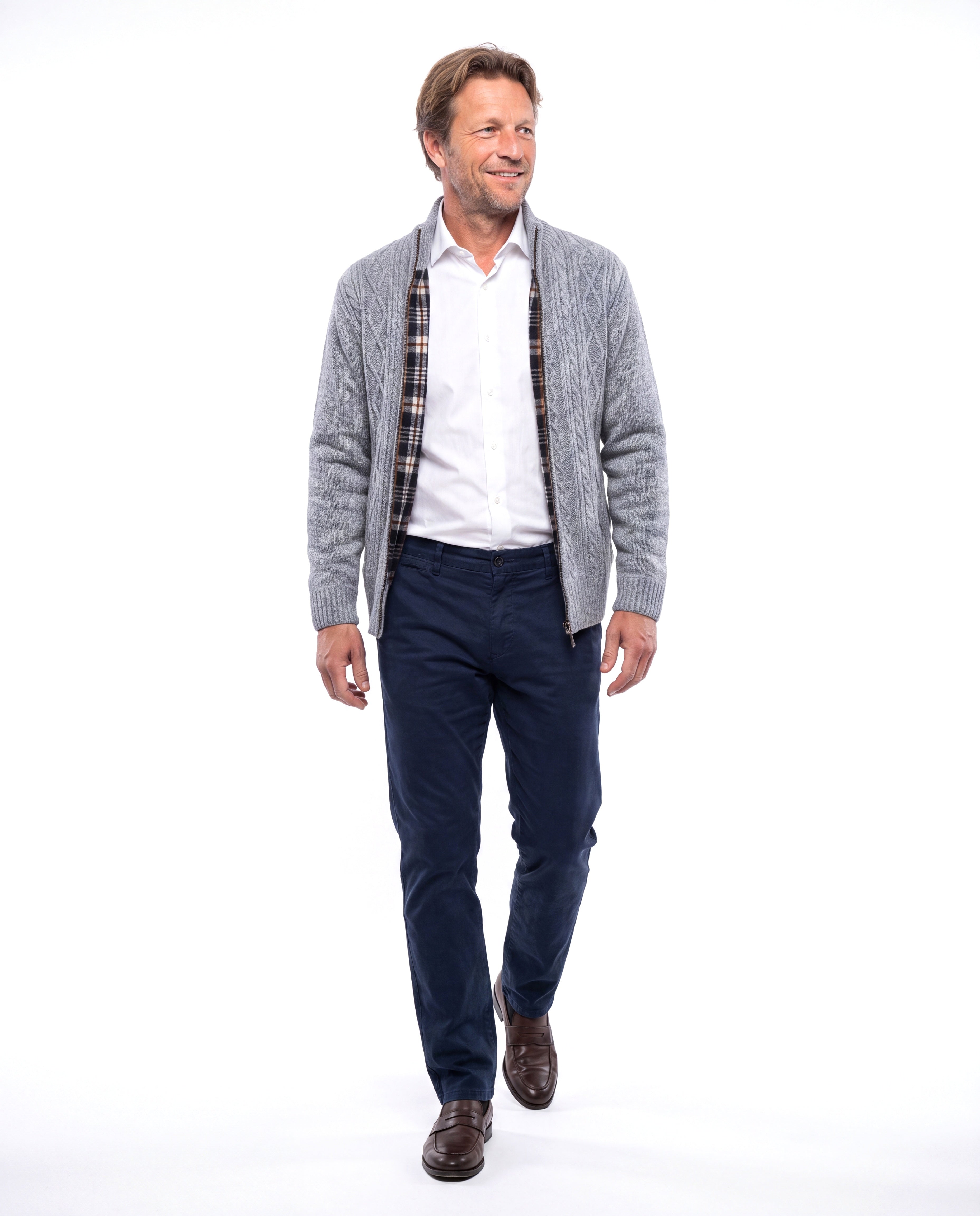Men's Knit Vest with Textured Pattern