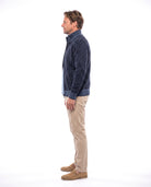 Men's Knitted Cardigan with Zip and Stand-Up Collar