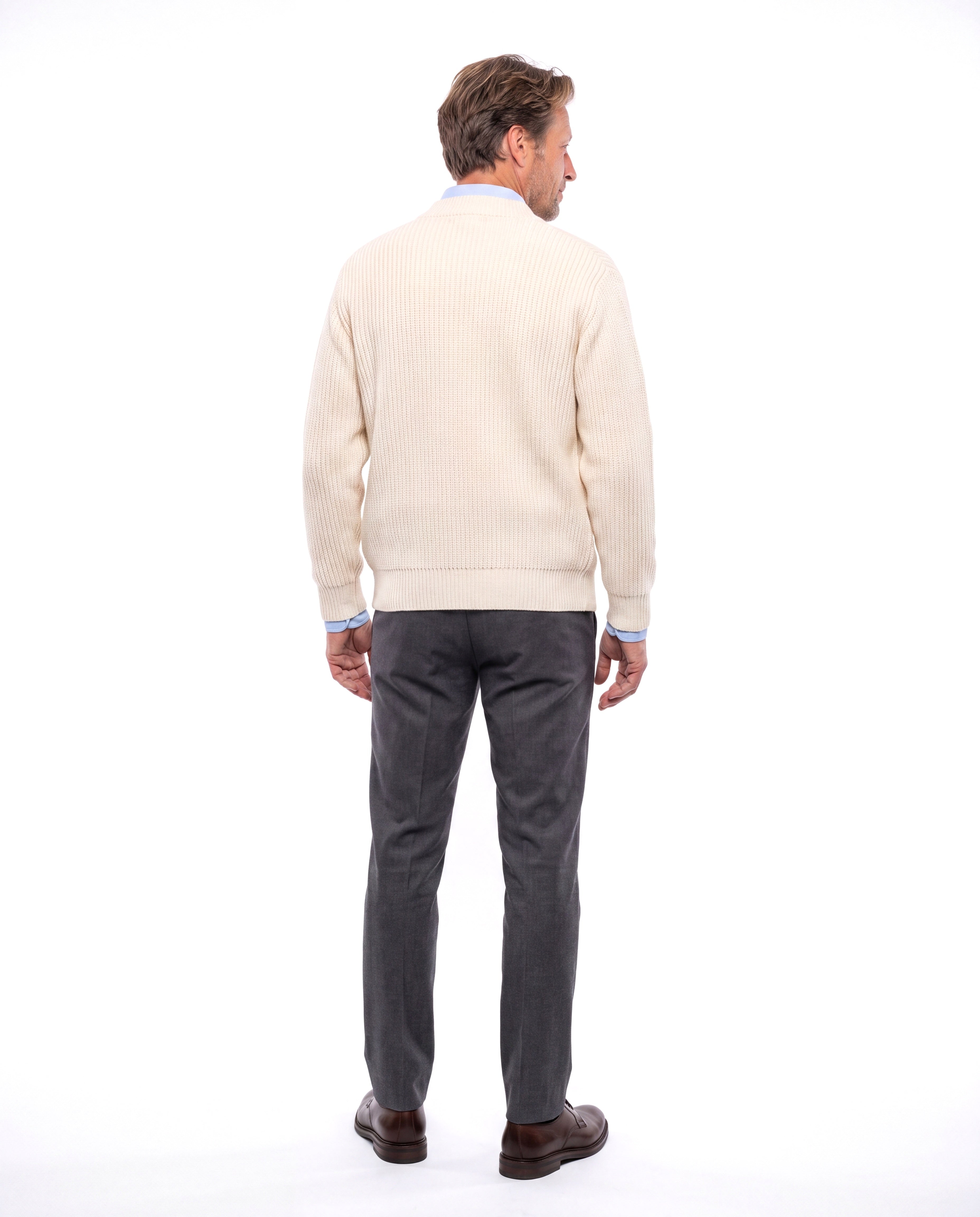 Men's Knit Vest with Contrasting Stitching