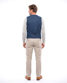 Men's Denim Vest with Button Closure
