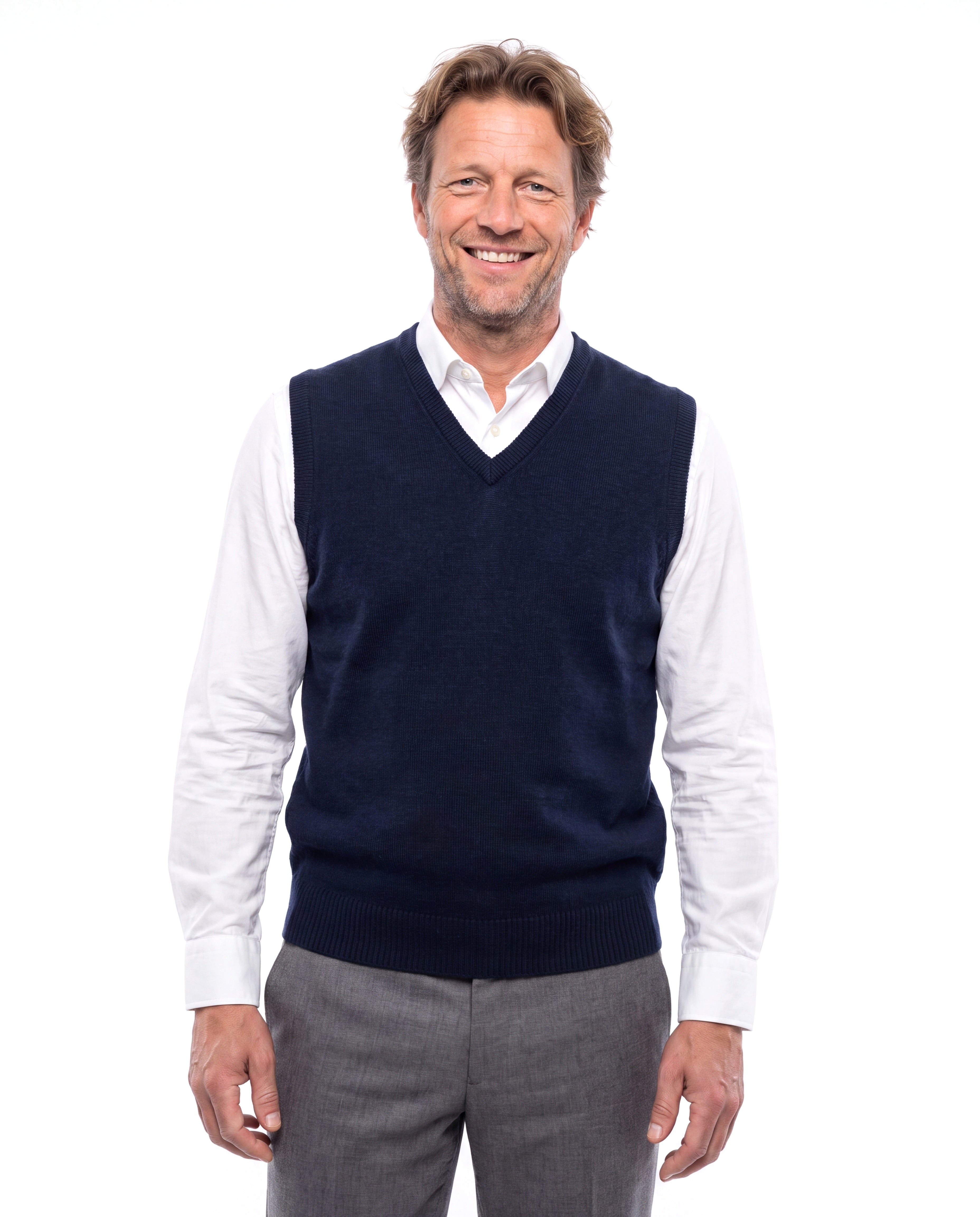 Men's Knit Vest with V-Neck