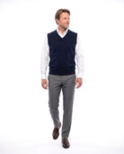 Men's Knit Vest with V-Neck