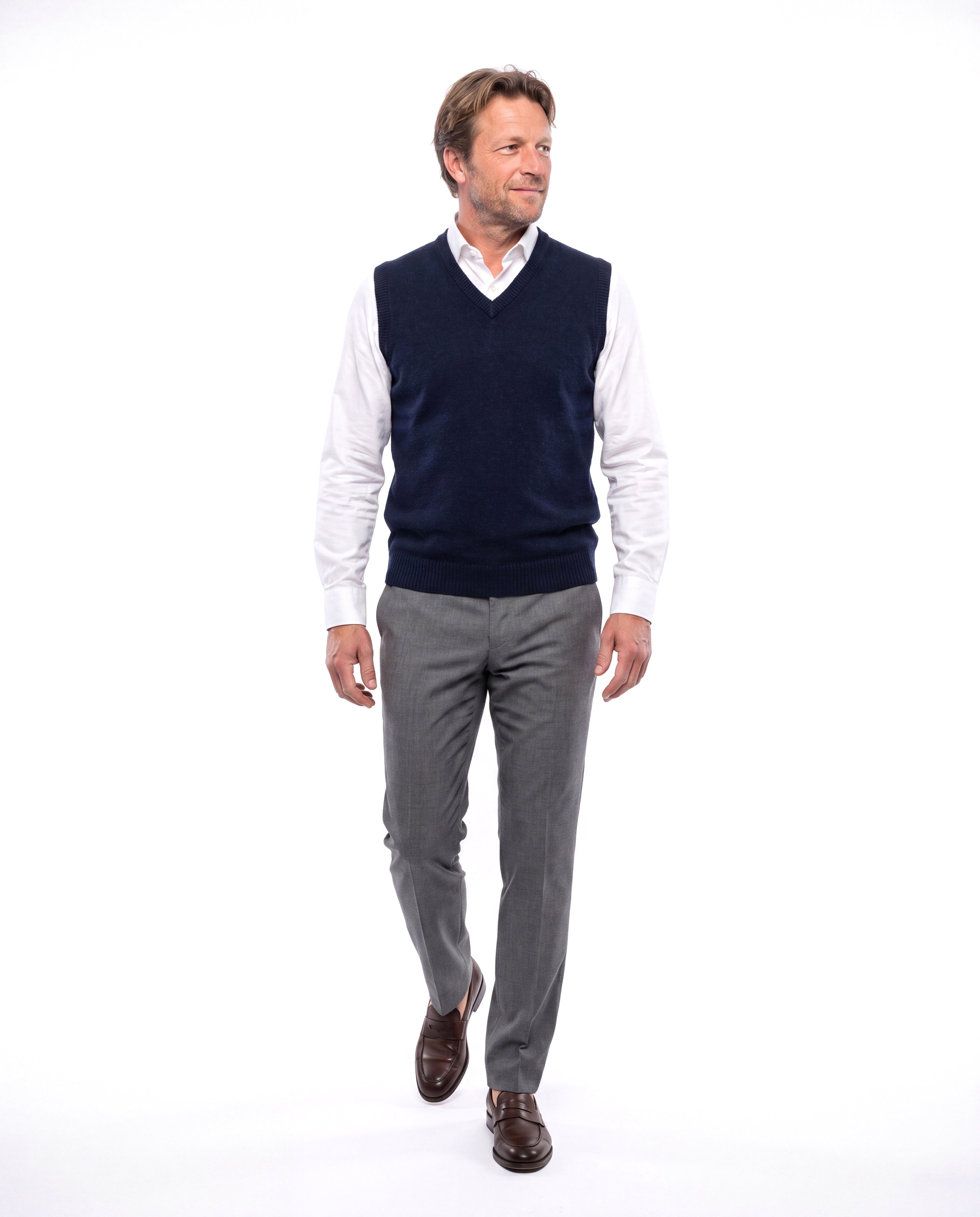 Men's Knit Vest with V-Neck