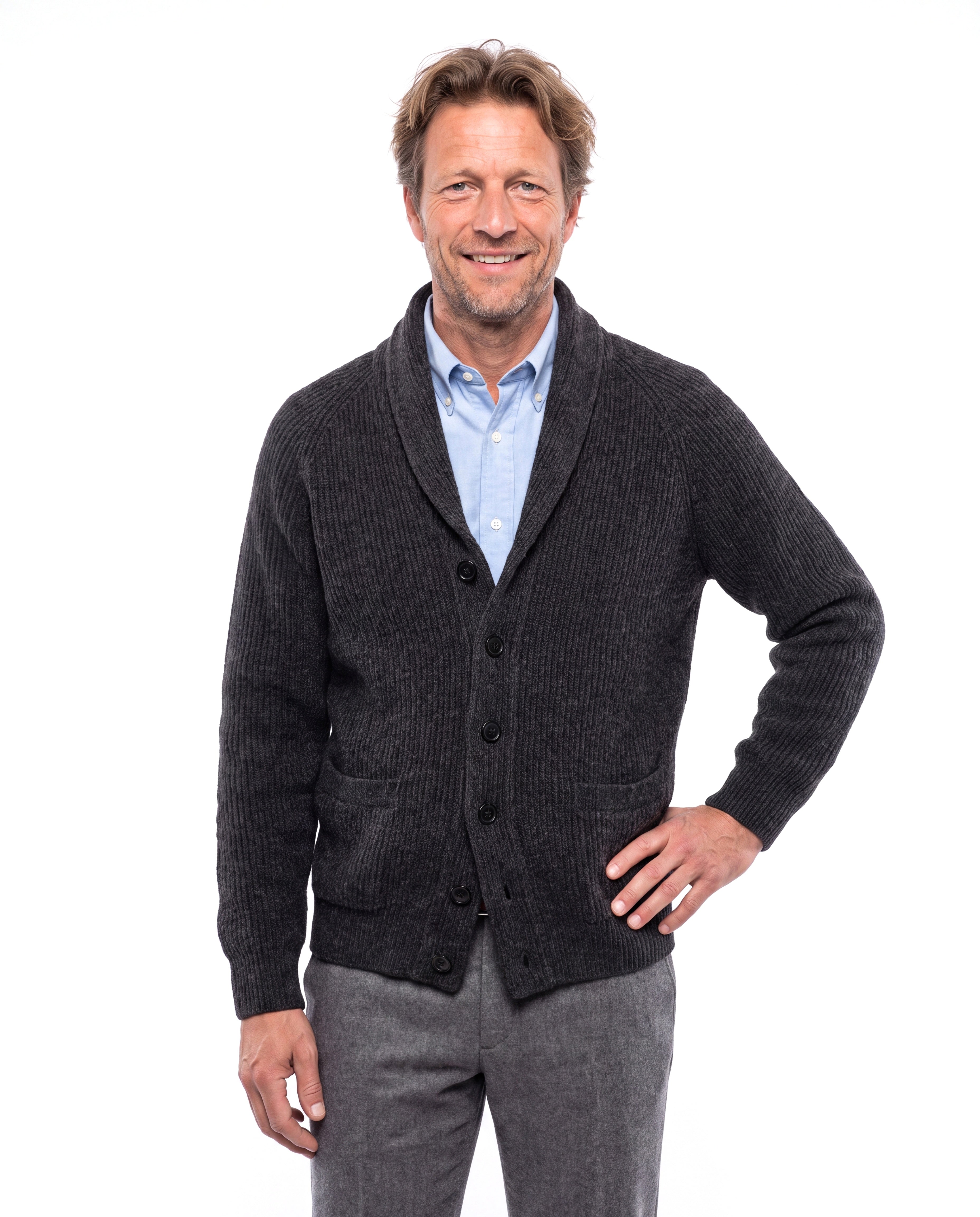 Men's Wool Vest with Shawl Collar