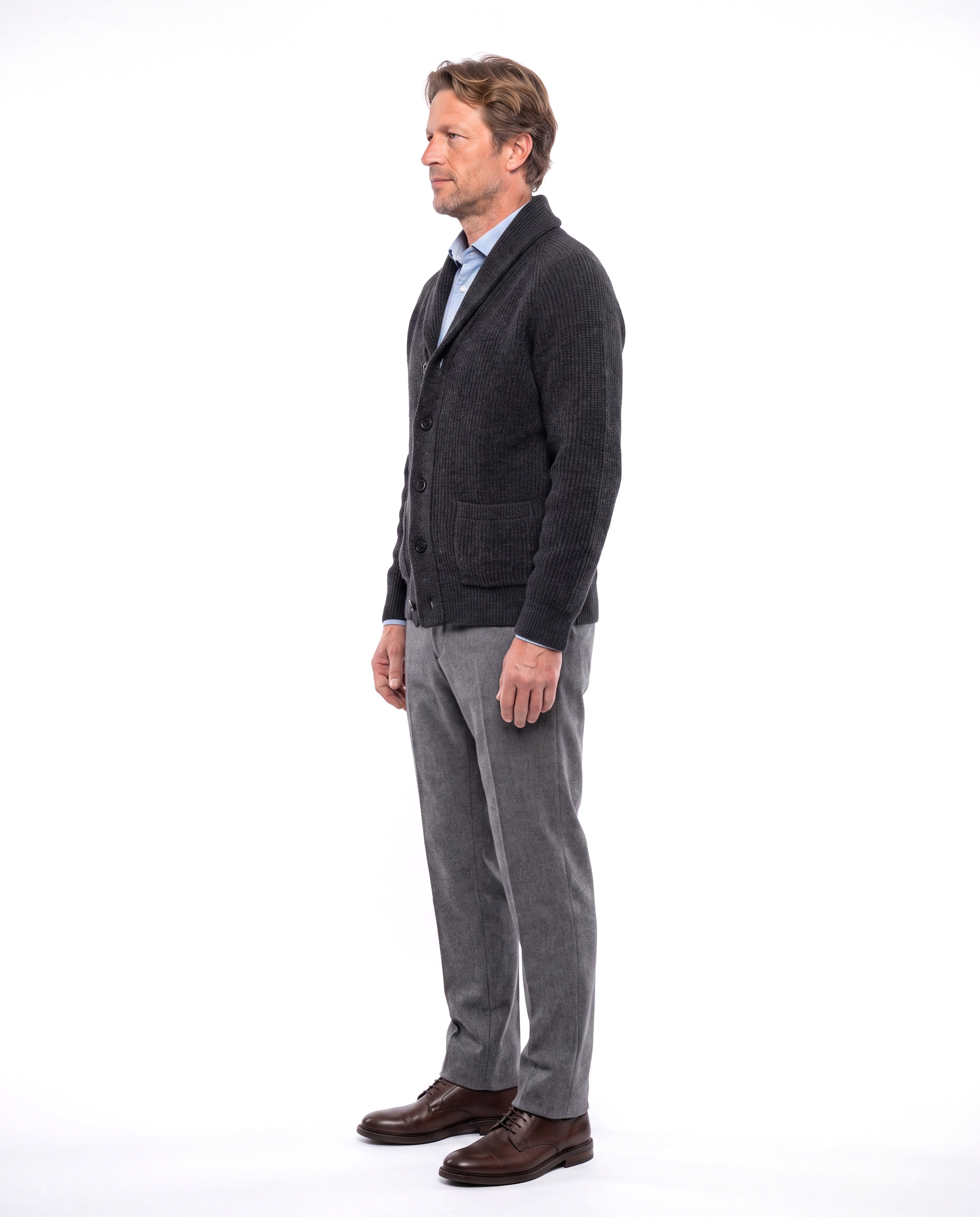 Men's Wool Vest with Shawl Collar