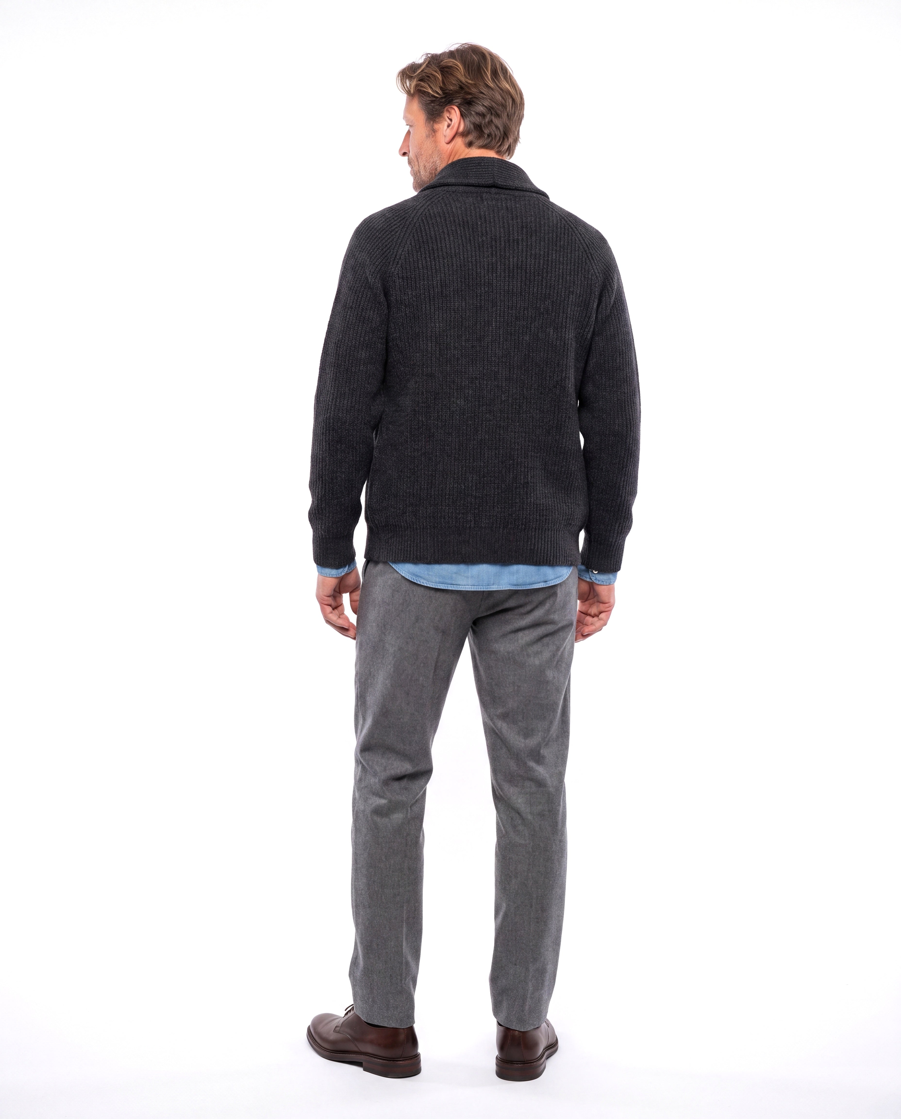 Men's Wool Vest with Shawl Collar