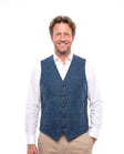 Men's Denim Vest with Welt Pockets