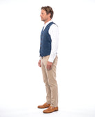 Men's Denim Vest with Welt Pockets