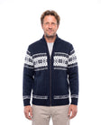 Men's Cotton Cardigan with Collar Detail