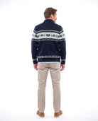 Men's Cotton Cardigan with Collar Detail