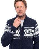 Men's Cotton Cardigan with Collar Detail