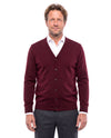 Men's Knitted Cardigan with V-Neck