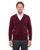 Men's Knitted Cardigan with V-Neck