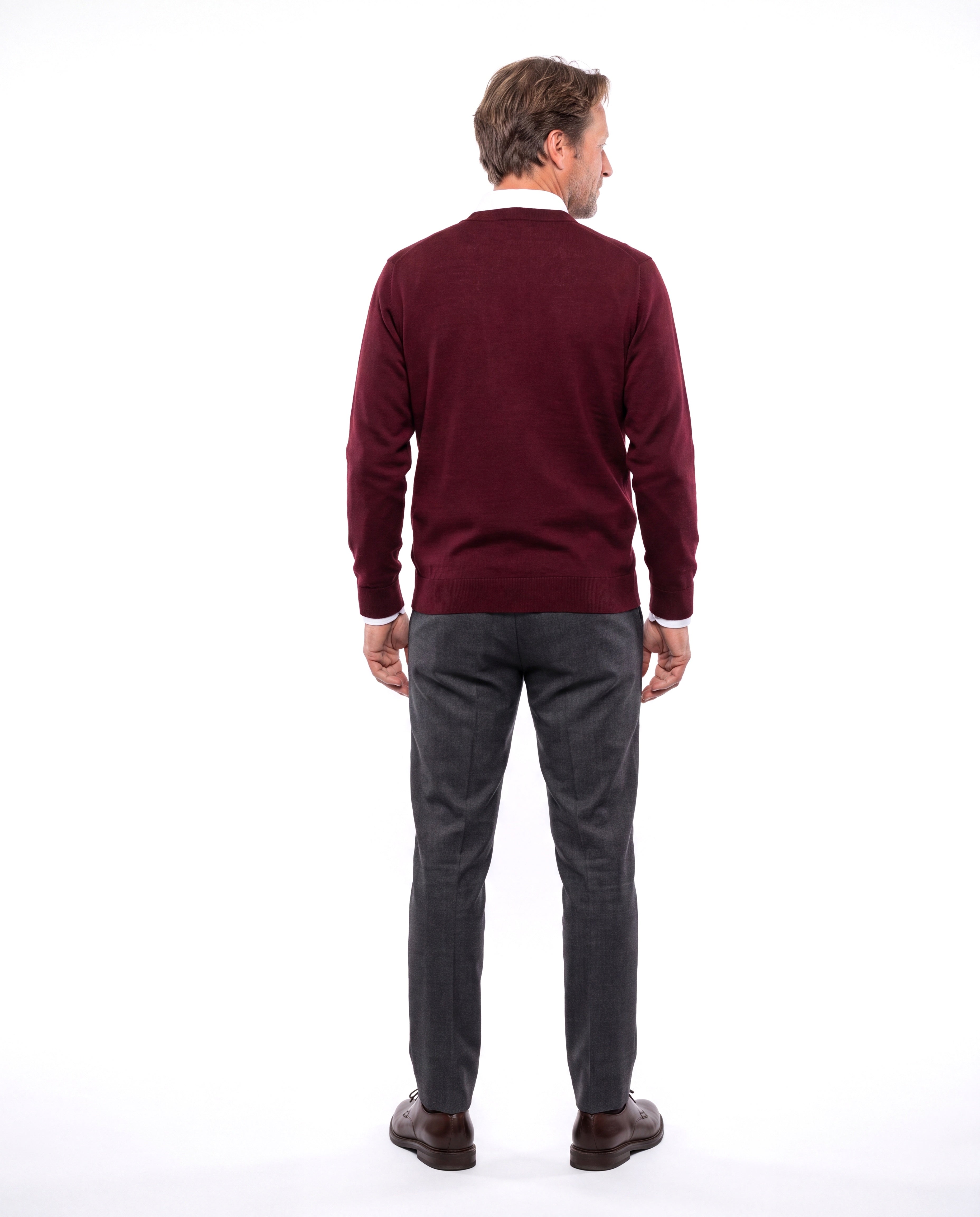 Men's Knitted Cardigan with V-Neck