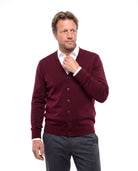 Men's Knitted Cardigan with V-Neck