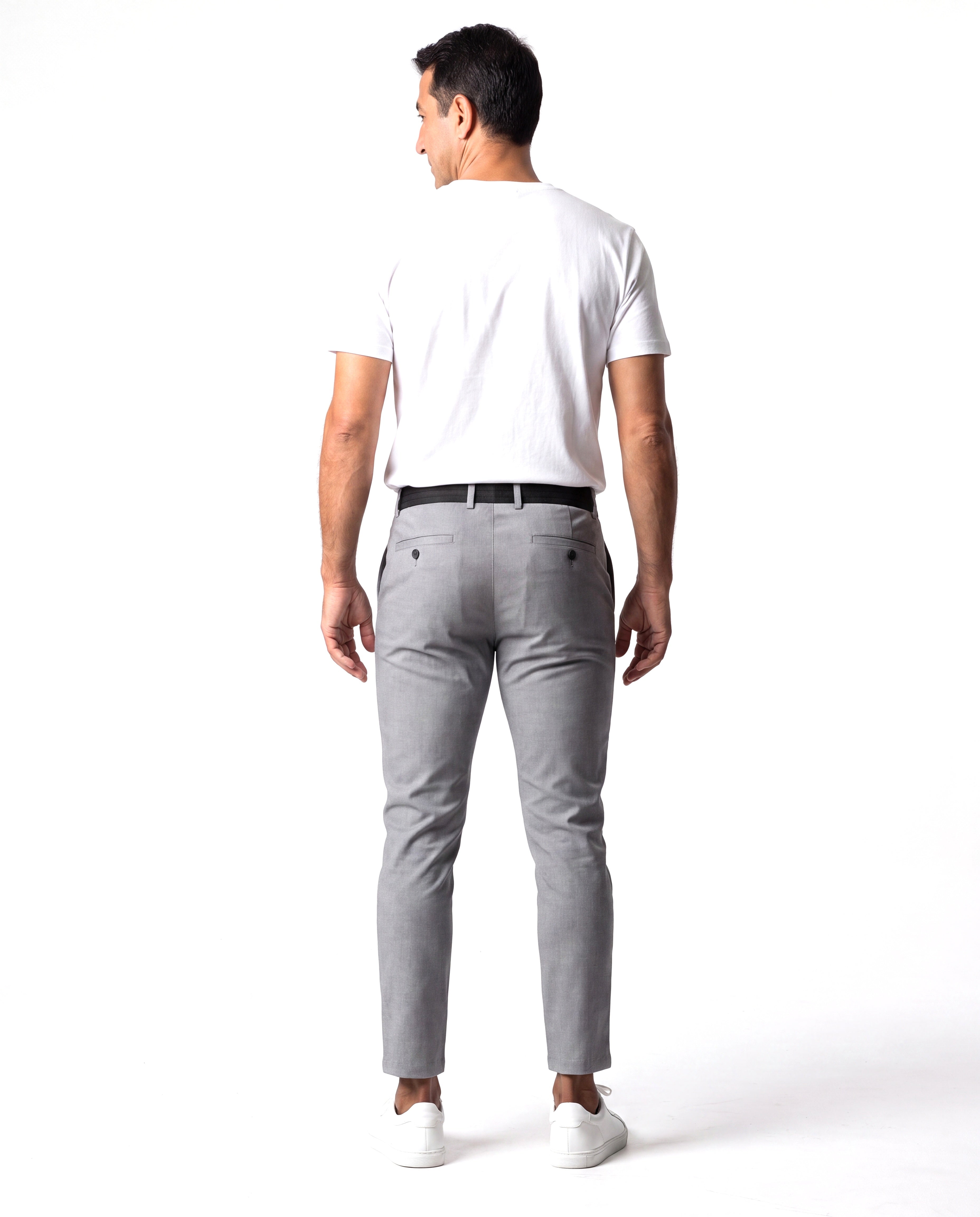 Men's Cotton Trousers with Slant Pockets