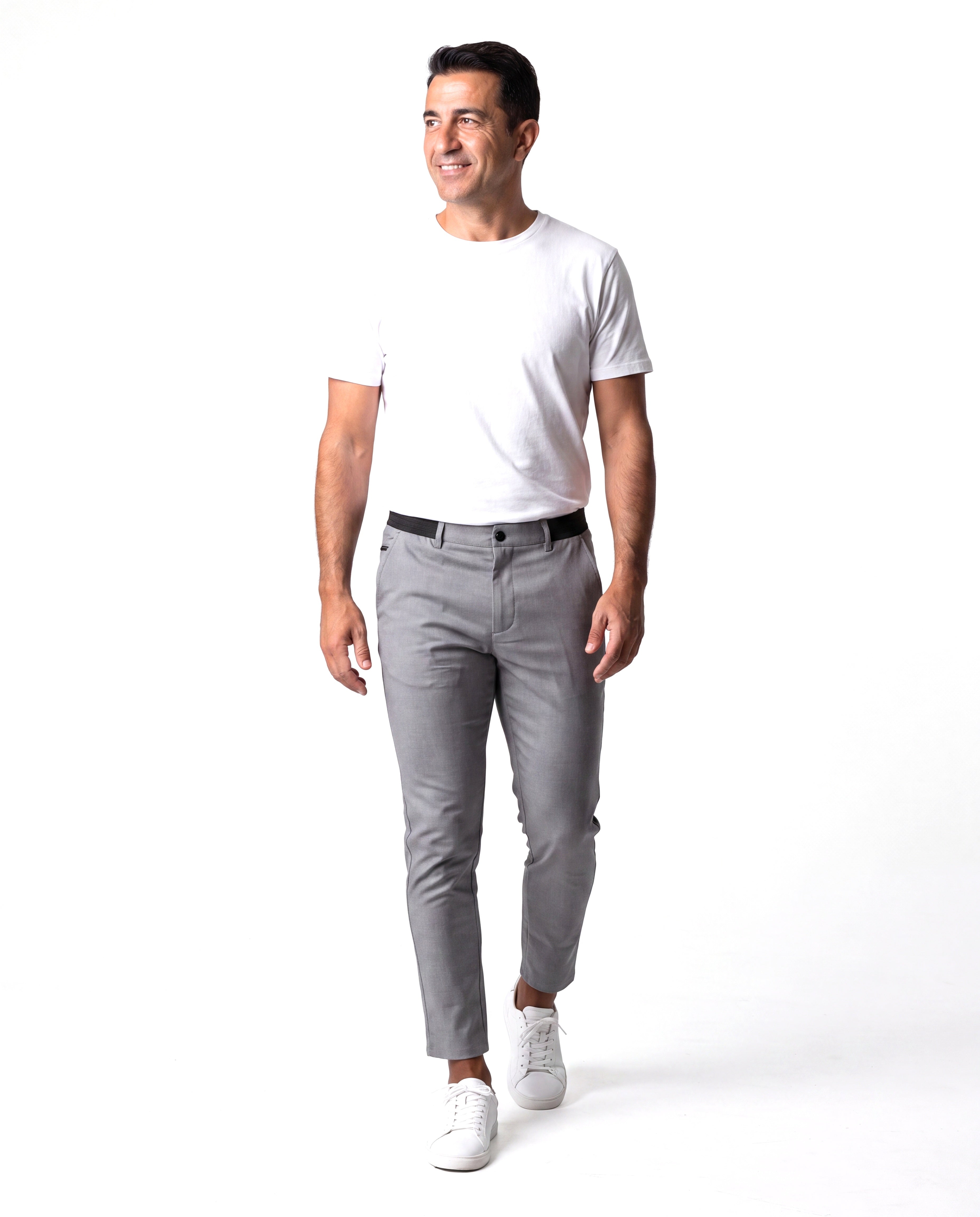 Men's Cotton Trousers with Slant Pockets