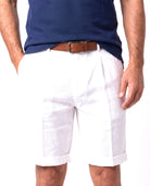 Men's Cotton Chino Shorts with Topstitch Detail