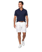 Men's Cotton Chino Shorts with Topstitch Detail