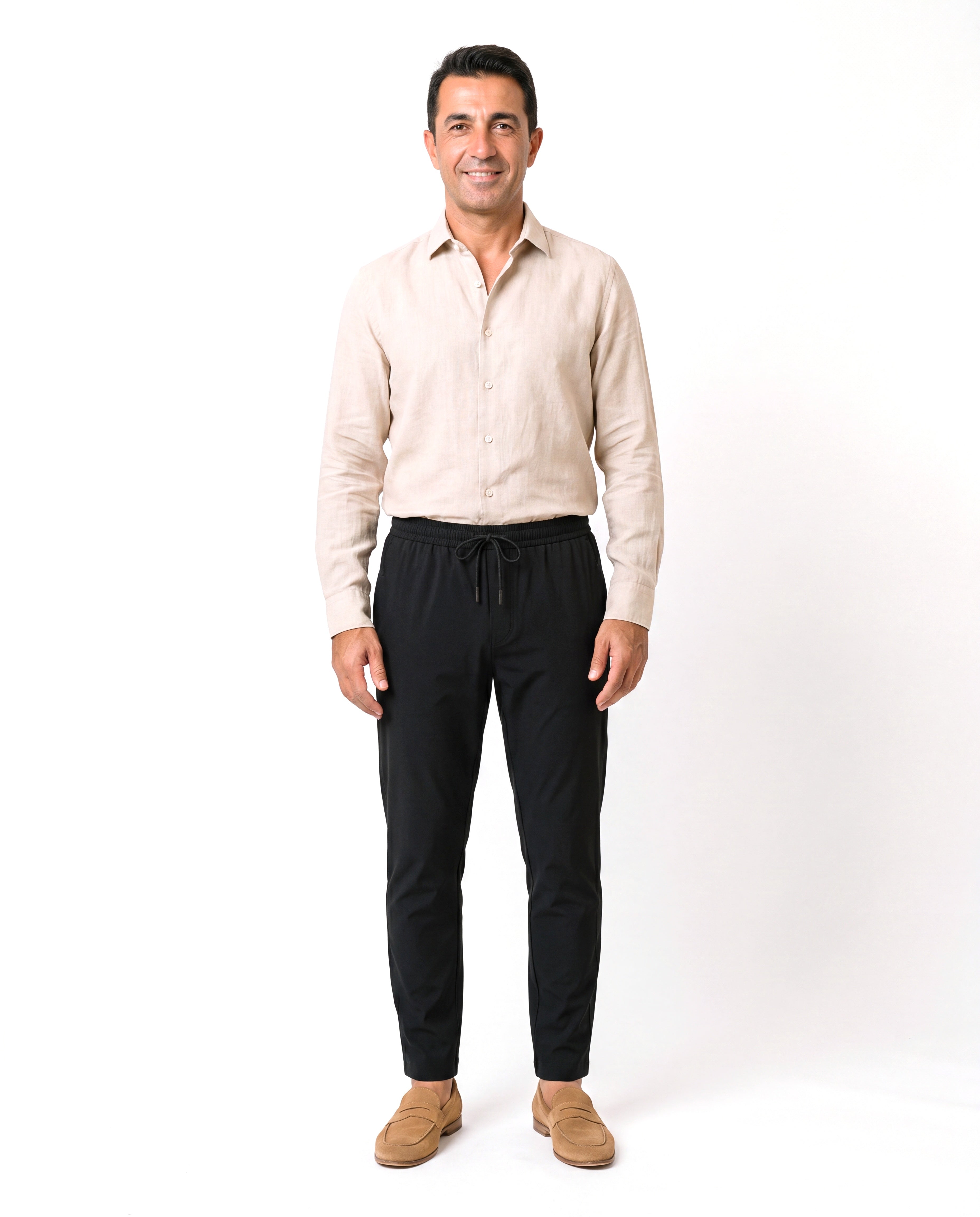 Men's Lightweight Pants with Elastic Waistband