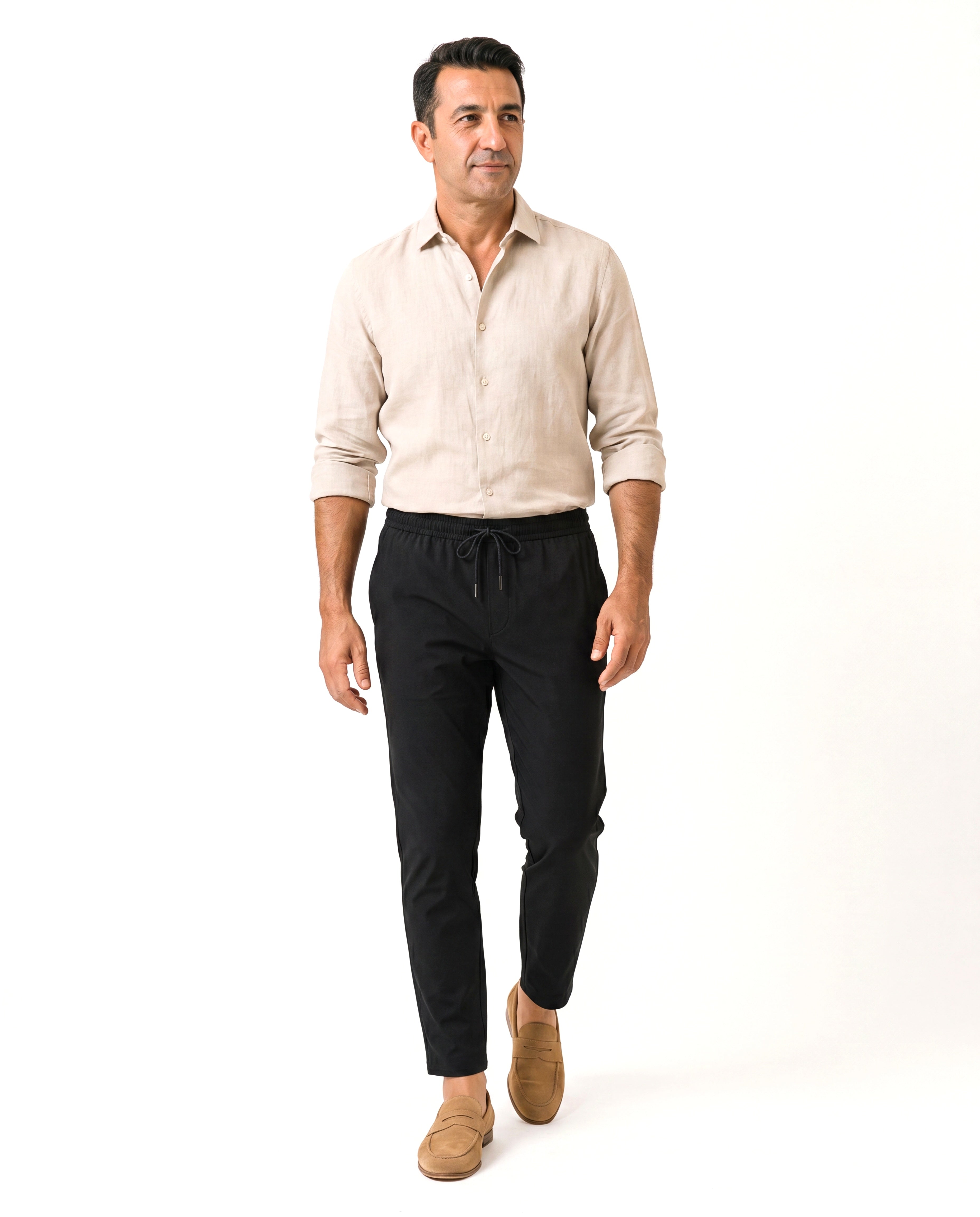Men's Lightweight Pants with Elastic Waistband