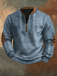 Men's Cable Knit Sweater Quarter Zip