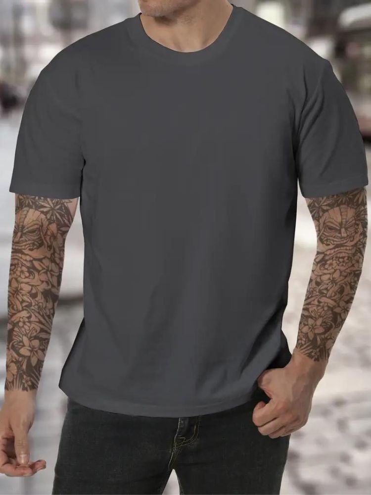 Caleb | Classic Cotton Crewneck Tee - Valereo