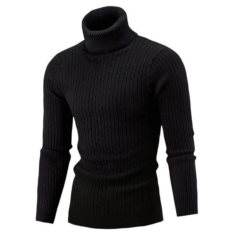 Caleb | Refined Cable Knit Turtleneck Sweater - Valereo