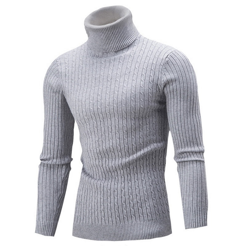 Caleb | Refined Cable Knit Turtleneck Sweater - Valereo