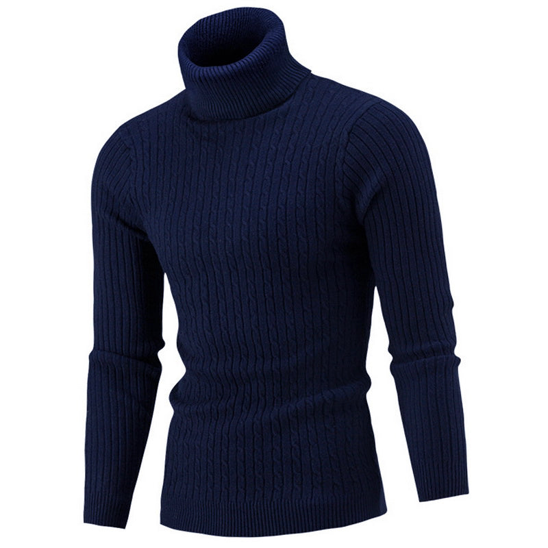 Caleb | Refined Cable Knit Turtleneck Sweater - Valereo