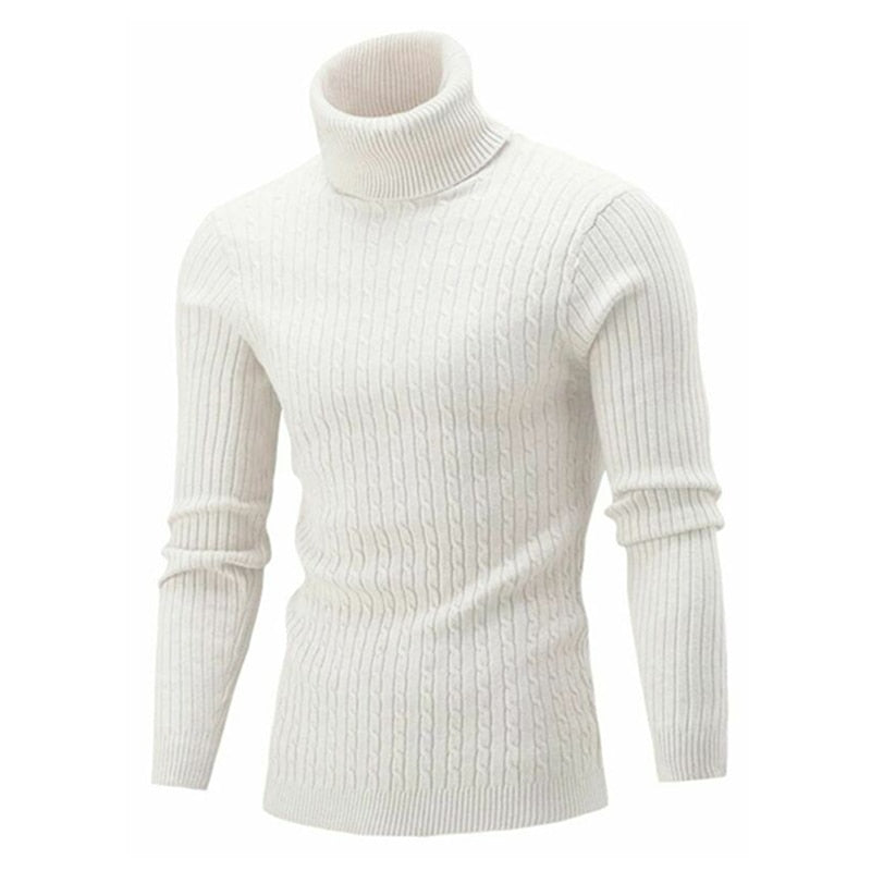 Caleb | Refined Cable Knit Turtleneck Sweater - Valereo