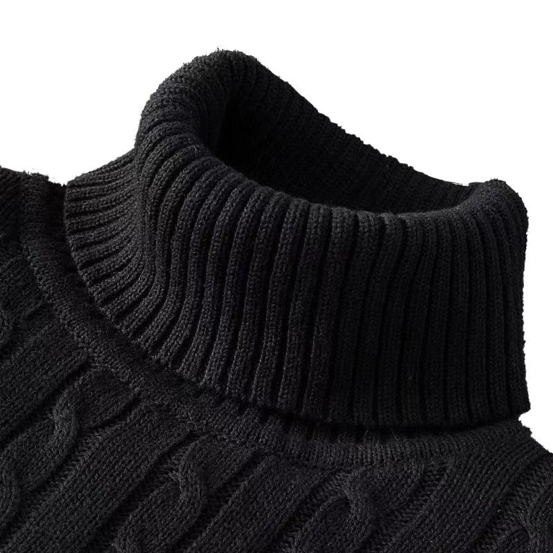Caleb | Refined Cable Knit Turtleneck Sweater - Valereo