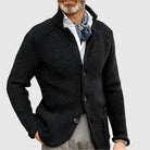 Caleb | Refined Knit Stand-Collar Cardigan - Valereo