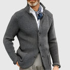 Caleb | Refined Knit Stand-Collar Cardigan - Valereo