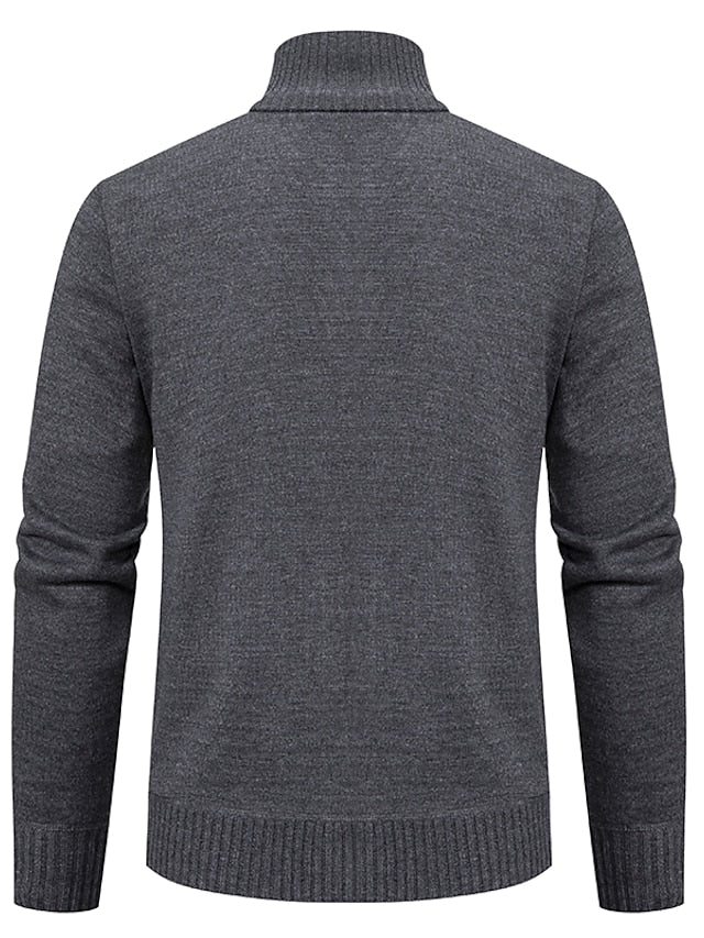 Caleb | Refined Plaid Knit Cardigan - Valereo