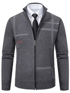 Caleb | Refined Plaid Knit Cardigan - Valereo