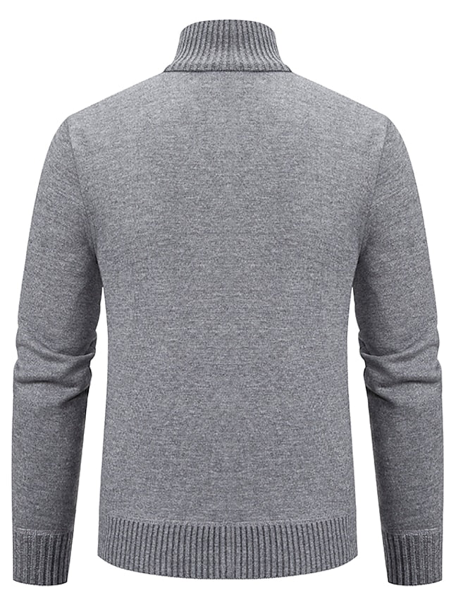 Caleb | Refined Plaid Knit Cardigan - Valereo