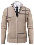 Caleb | Refined Plaid Knit Cardigan - Valereo