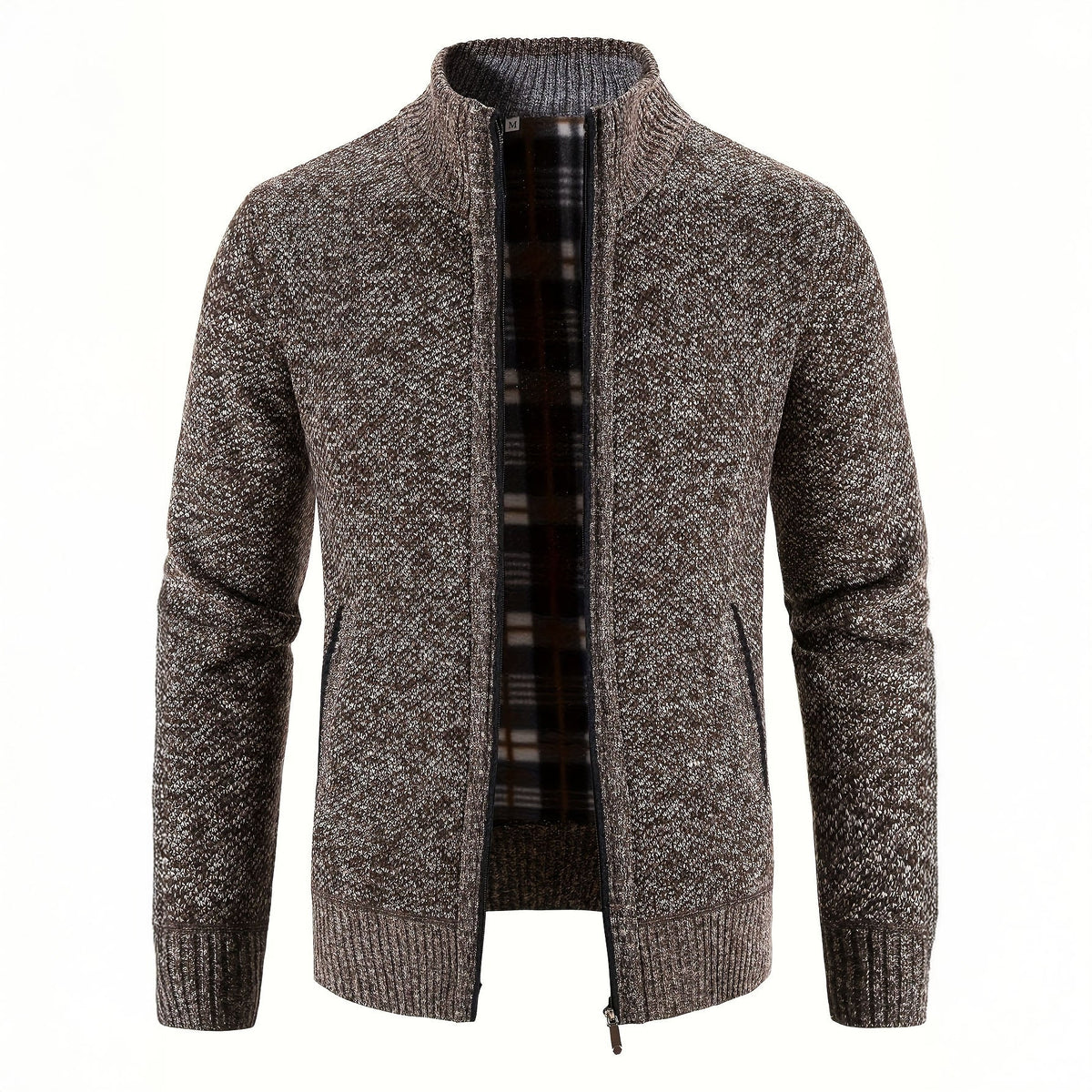 Caleb | Refined Zip Knit Cardigan - Valereo